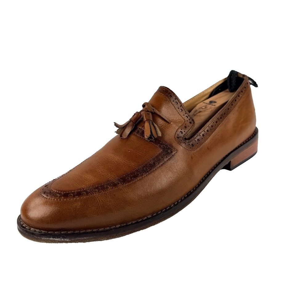 Mens Fortune From Liberty Cognac 858 Leather Dress Shoes w/Tassel Size 10.5